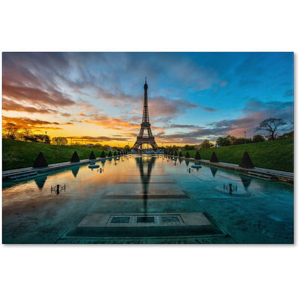 Sunrise in Paris Framed Landscape Canvas Art