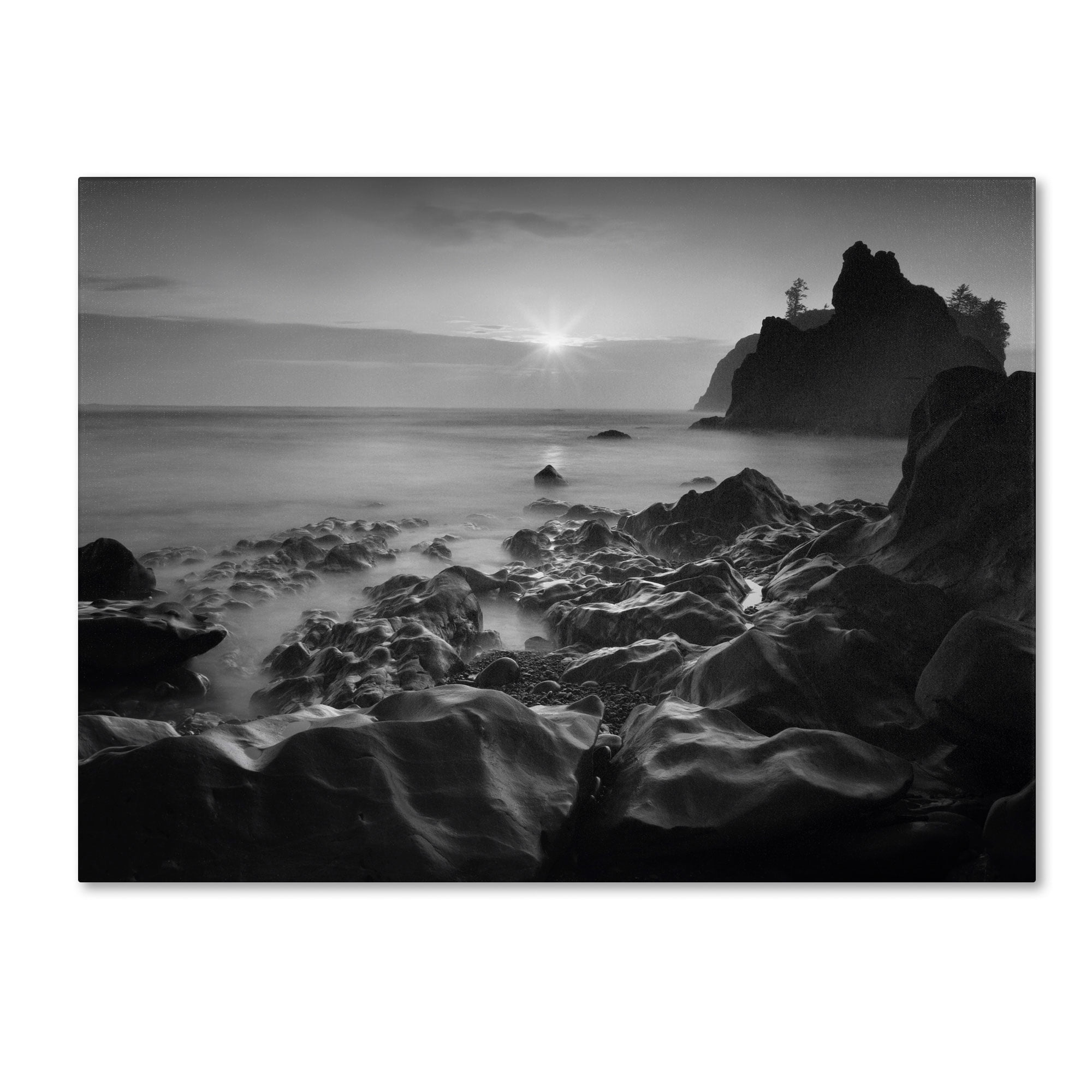 Trademark Fine Art "Sunset At Ruby Beach" Canvas Art by Moises Levy