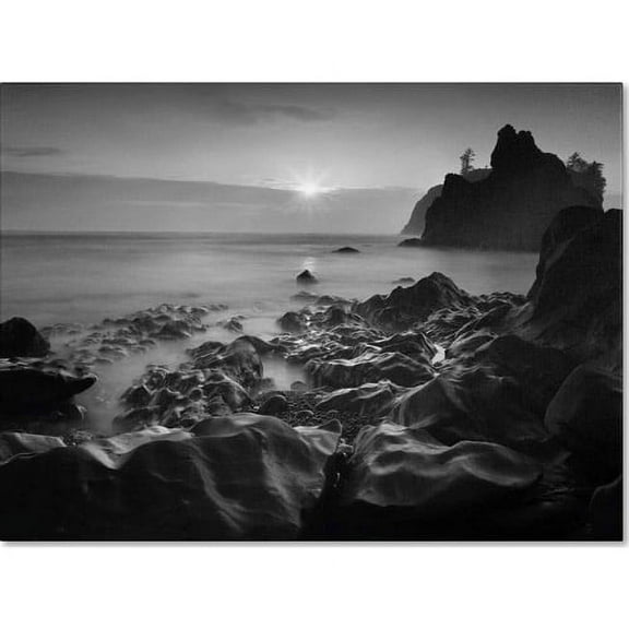 Trademark Fine Art "Sunset At Ruby Beach" Canvas Art by Moises Levy