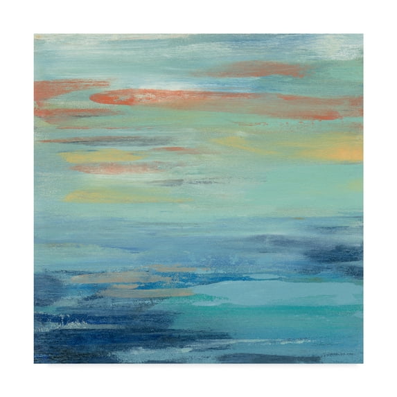 Trademark Fine Art 'Sunset Beach I' Canvas Art by Silvia Vassileva