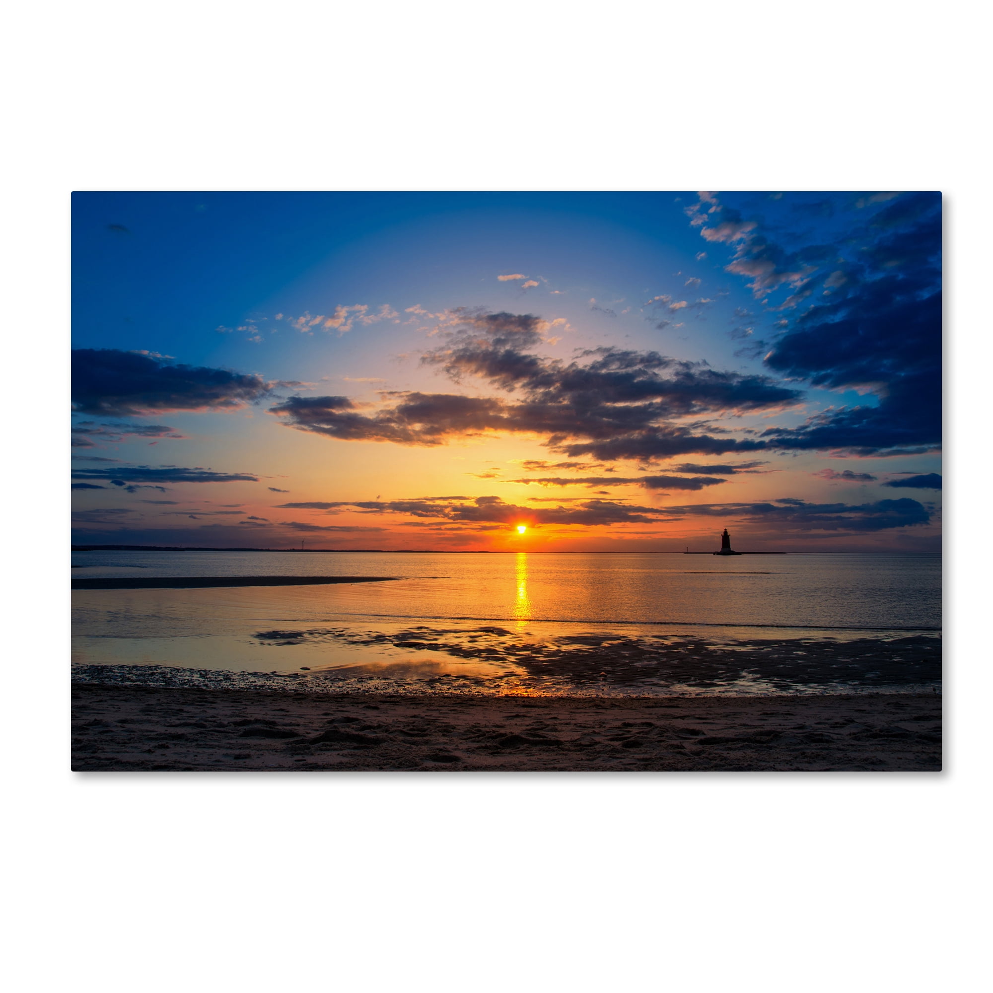 Trademark Fine Art 'Sunset Breakwater Lighthouse' Canvas Art by PIPA Fine Art