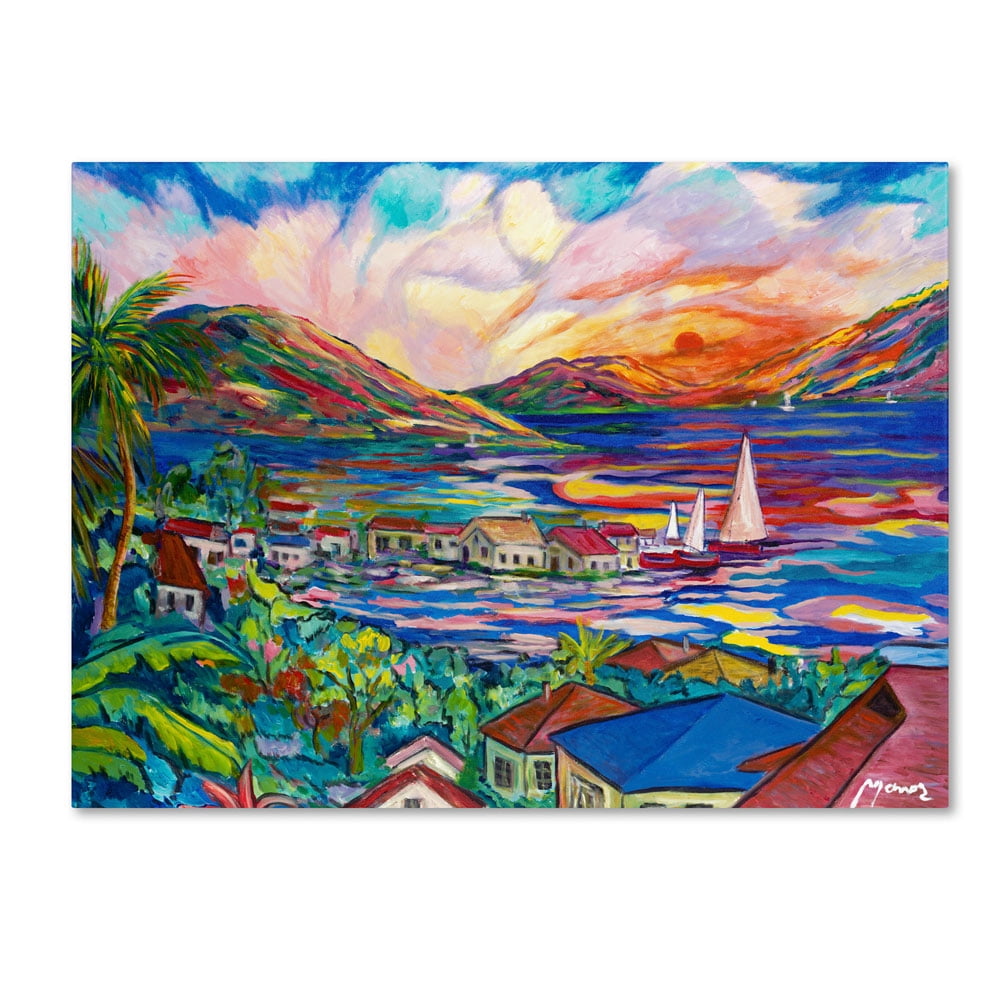 Trademark Fine Art "Sunset" Canvas Art by Manor Shadian