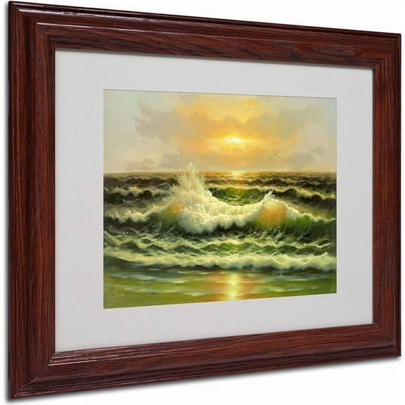 Trademark Fine Art "Sunset" Canvas Art by Rio, Wood Frame