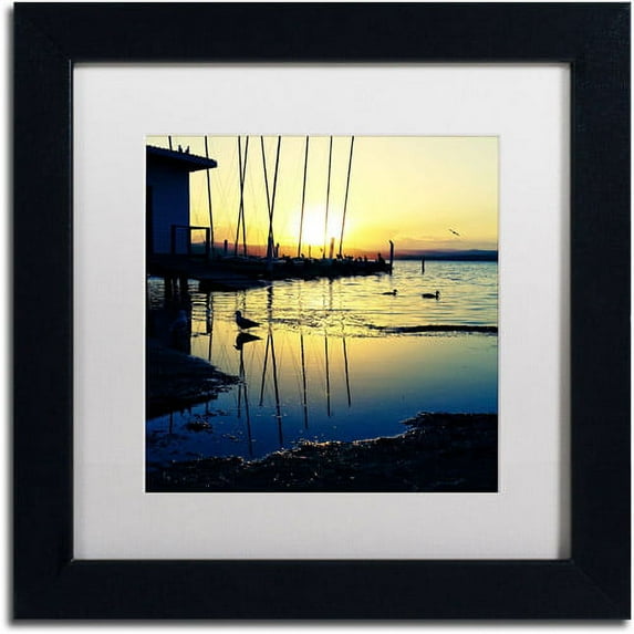 Trademark Fine Art "Sunset Conversations" Canvas Art by Beata Czyzowska Young White Matte, Black Frame