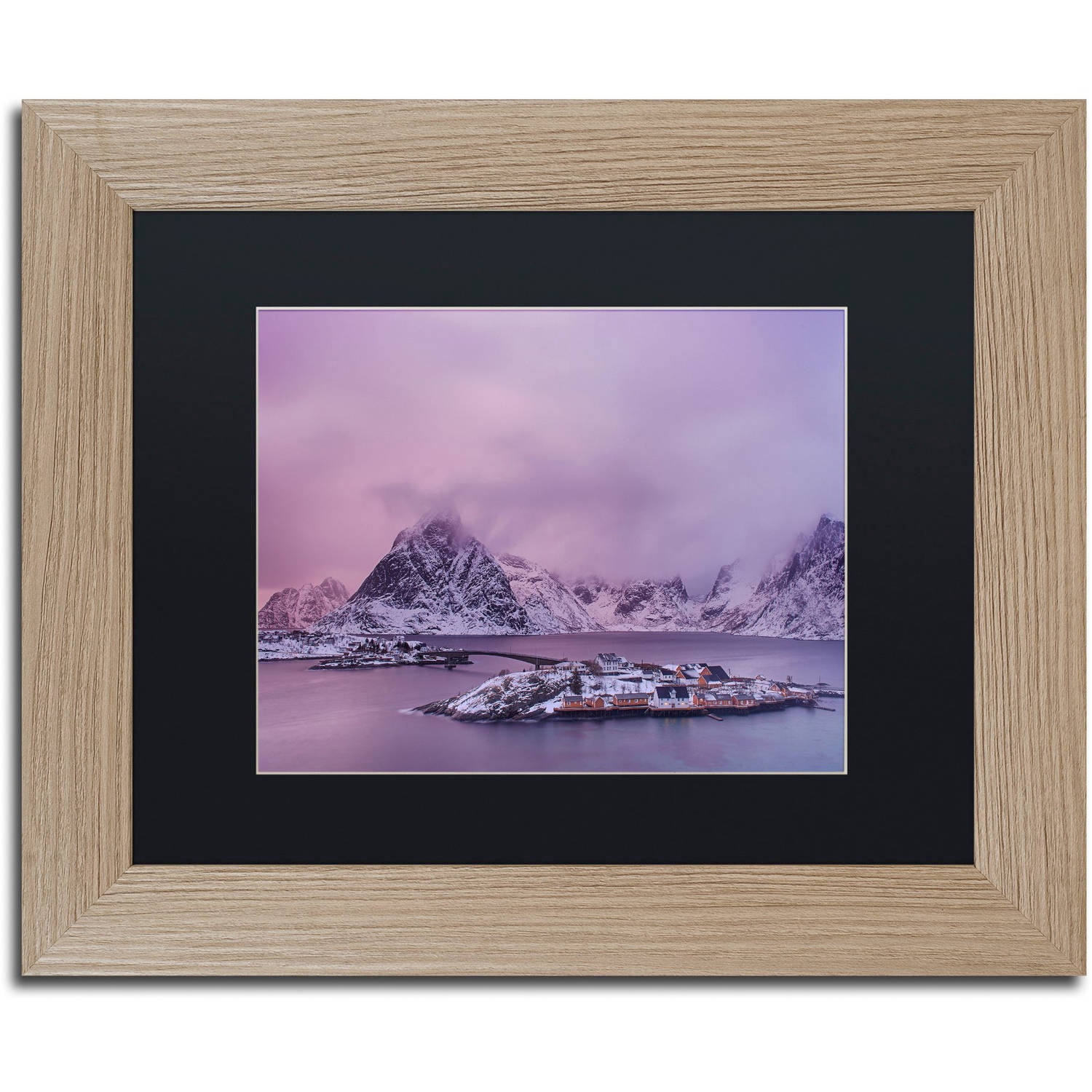 Trademark Fine Art "Sunset Hues 2" Canvas Art by Michael Blanchette Photography Black Matte, Birch Frame