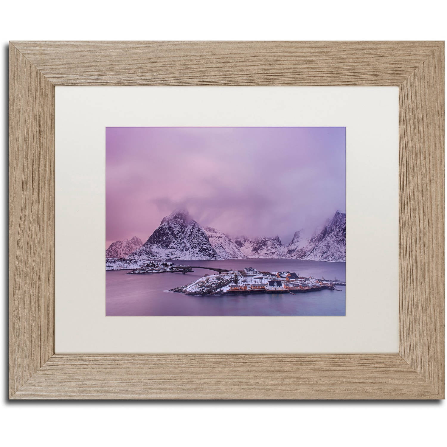 Trademark Fine Art "Sunset Hues 2" Canvas Art by Michael Blanchette Photography White Matte, Birch Frame