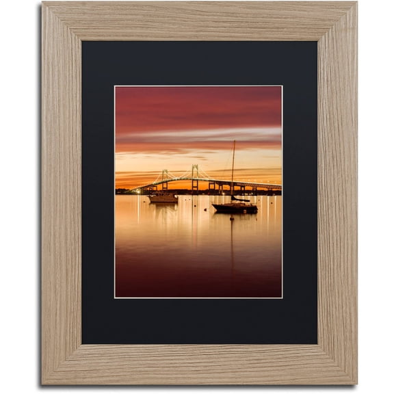 Trademark Fine Art "Sunset Hues" Canvas Art by Michael Blanchette Photography Black Matte, Birch Frame