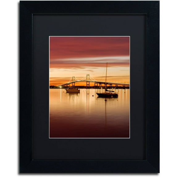 Trademark Fine Art "Sunset Hues" Canvas Art by Michael Blanchette Photography Black Matte, Black Frame
