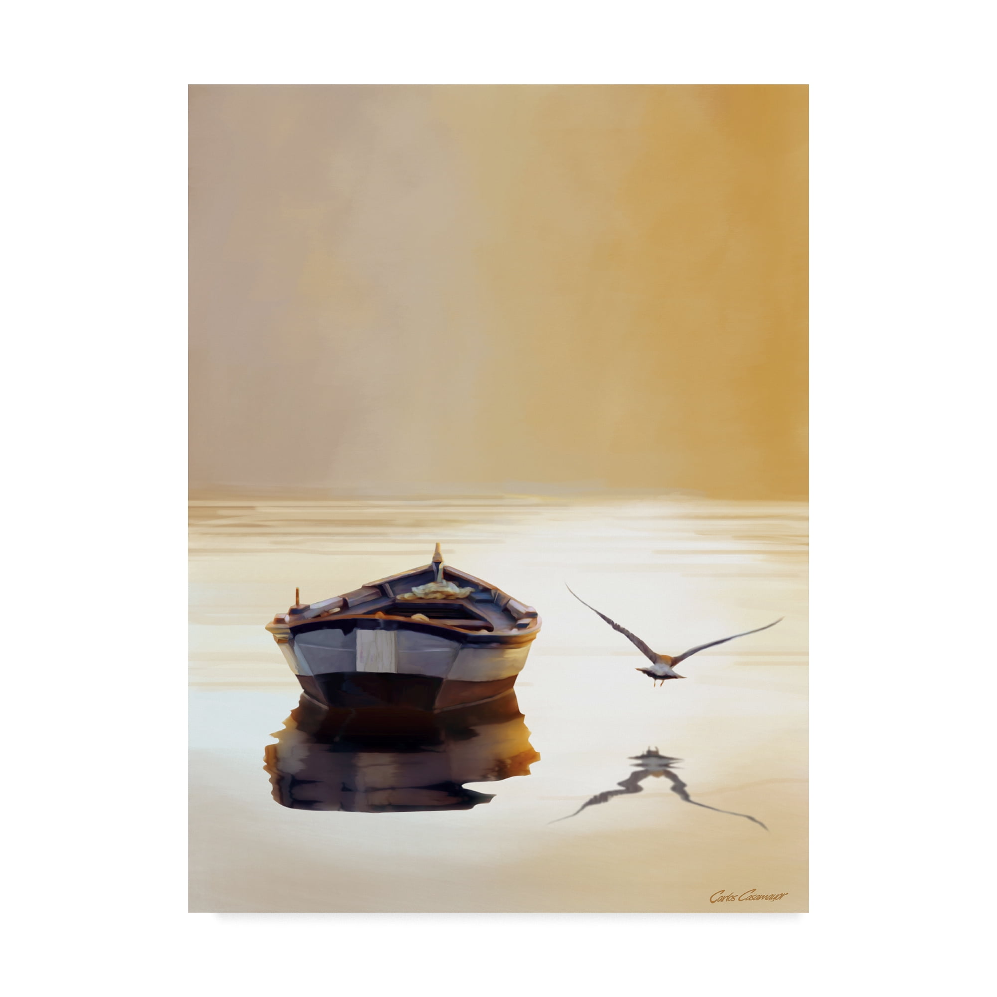 Trademark Fine Art 'Sunset In The Pier' Canvas Art by Carlos Casamayor