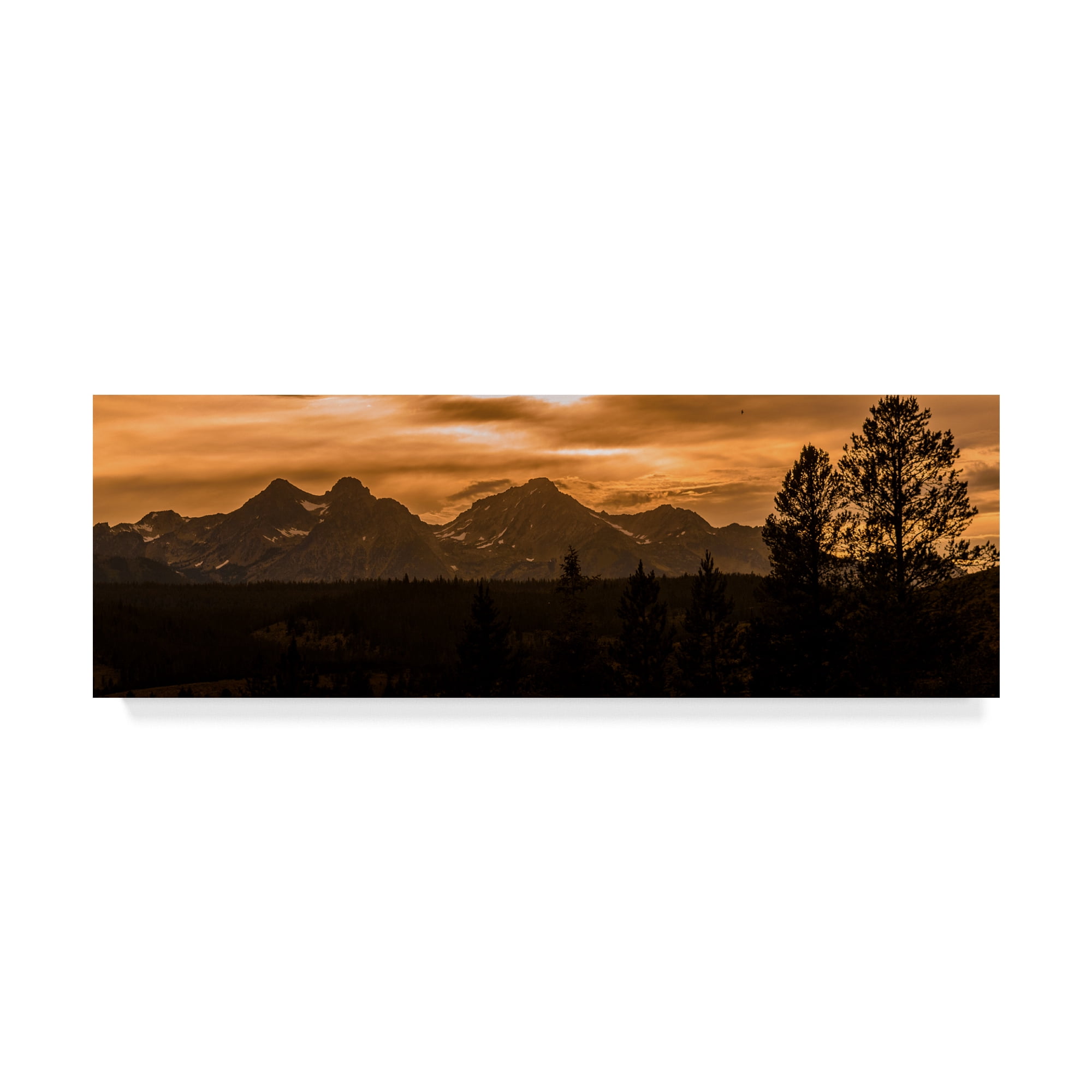 Trademark Fine Art 'Sunset In The Sawtooth Mountains' Canvas Art by Brenda Petrella Photography Llc