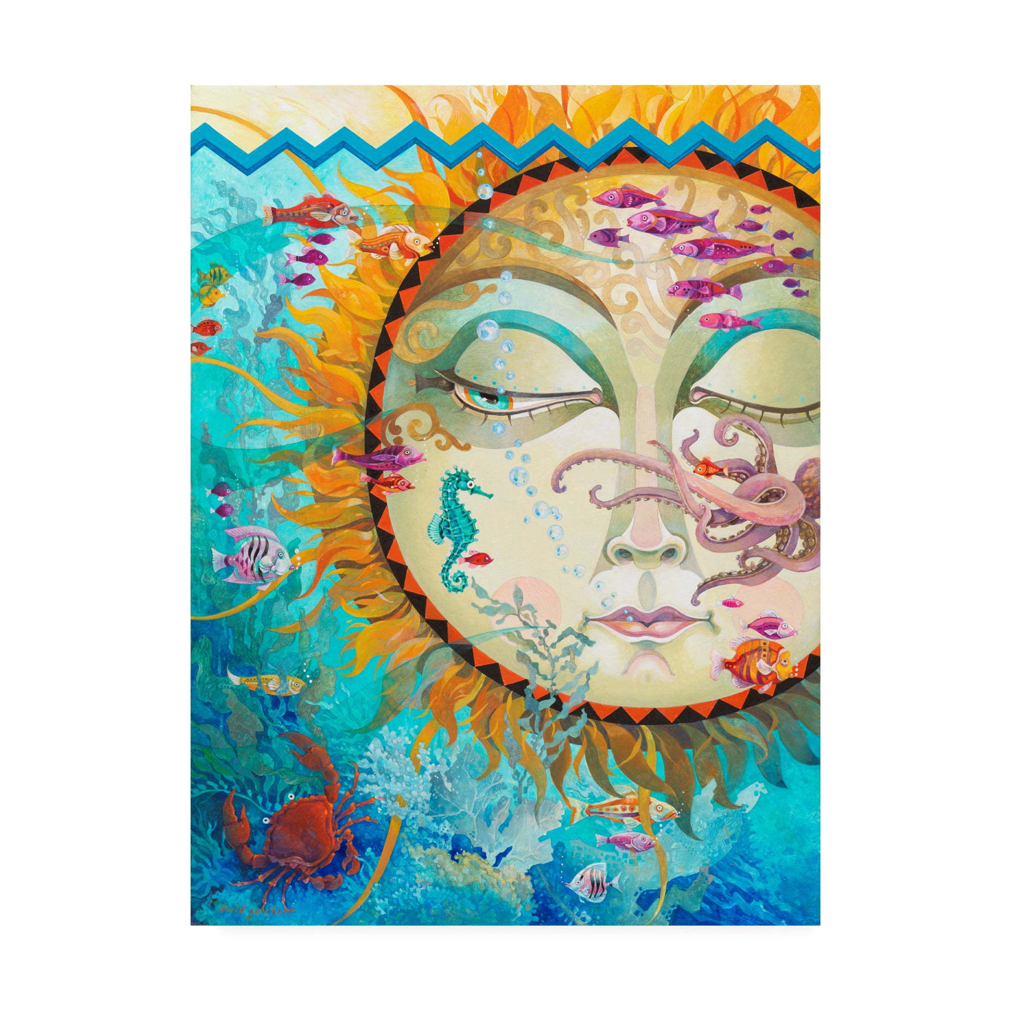 Trademark Fine Art 'Sunset Modern Graphic' Canvas Art by David Galchutt