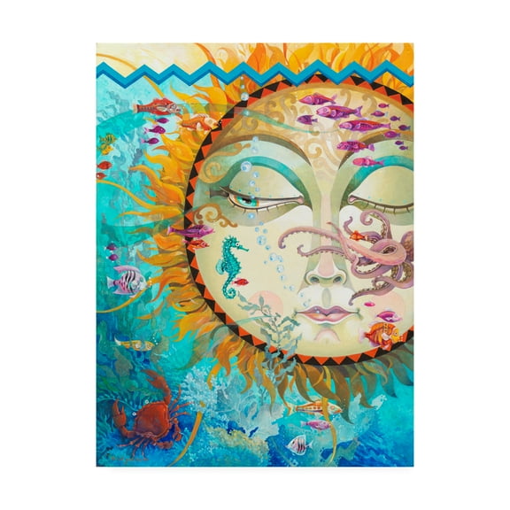 Trademark Fine Art 'Sunset Modern Graphic' Canvas Art by David Galchutt