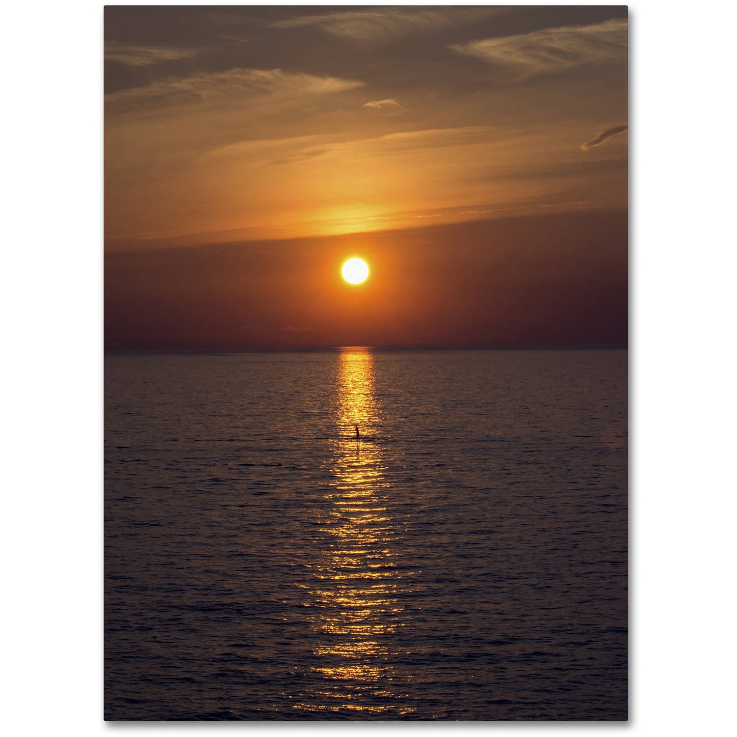 Trademark Fine Art "Sunset Paddleboard" Canvas Art by Kurt Shaffer