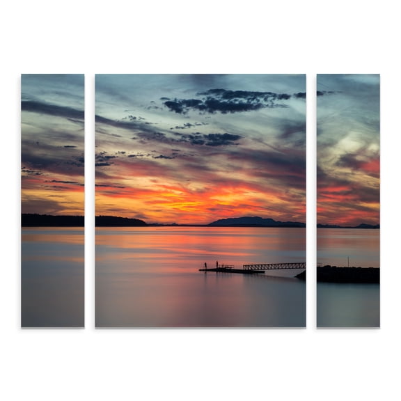 Trademark Fine Art 'Sunset Pier' Canvas Art by Pierre Leclerc