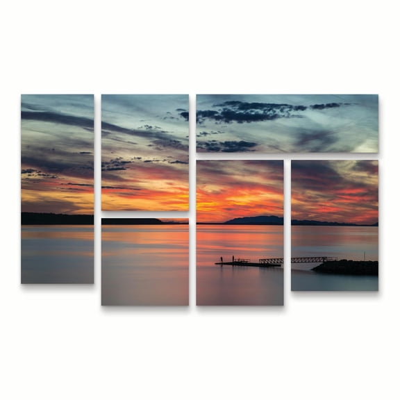 Trademark Fine Art 'Sunset Pier' Canvas Art by Pierre Leclerc