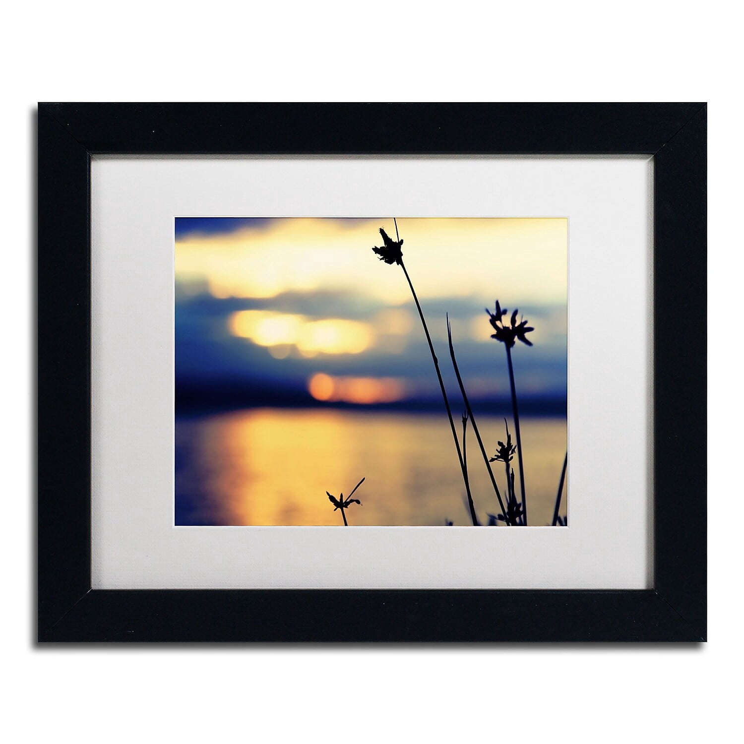 Trademark Fine Art "Sunset Thoughts" Canvas Art by Beata Czyzowska Young, White Matte, Black Frame