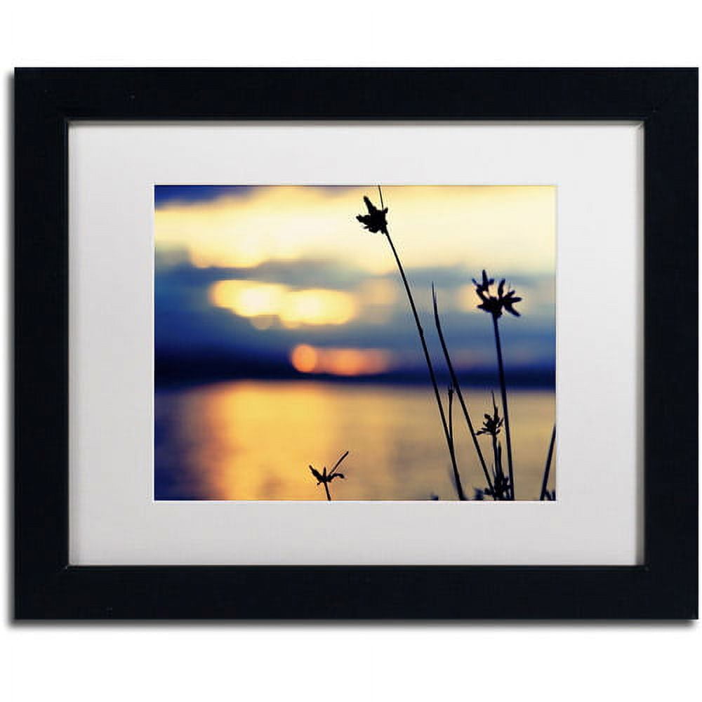Sunset Floral Matte Framed Canvas Art, 20 x 16 inches