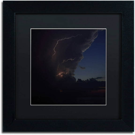 Trademark Fine Art "Sunset Thunderhead #2" Canvas Art by Kurt Shaffer, Black Matte, Black Frame