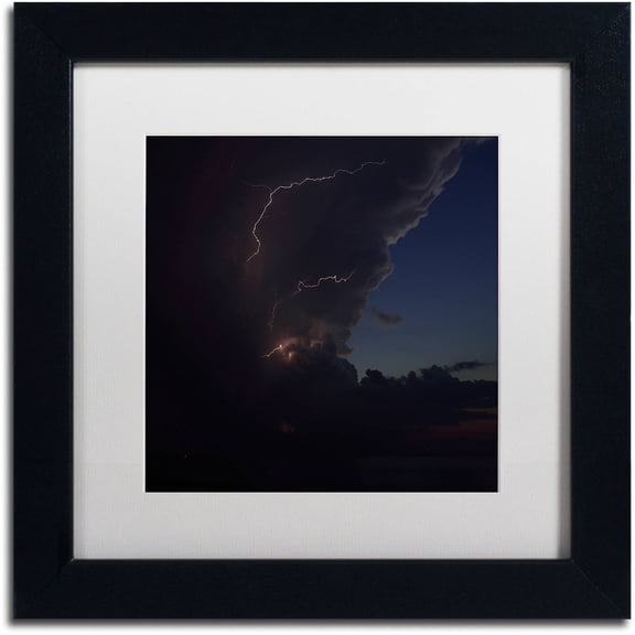 Trademark Fine Art "Sunset Thunderhead #2" Canvas Art by Kurt Shaffer, White Matte, Black Frame