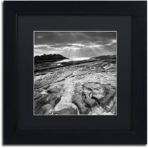 Trademark Fine Art "Sunset at Point Lobos" Canvas Art by Moises Levy Black Matte, Black Frame