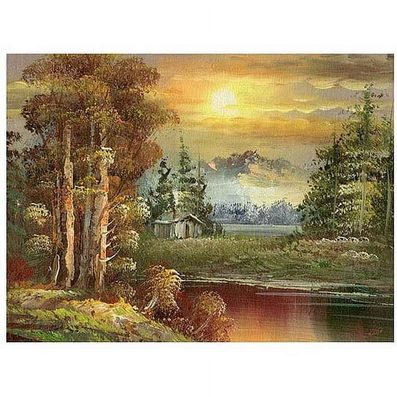 Trademark Fine Art "Sunset in Yellowstone" Canvas Art by Rio