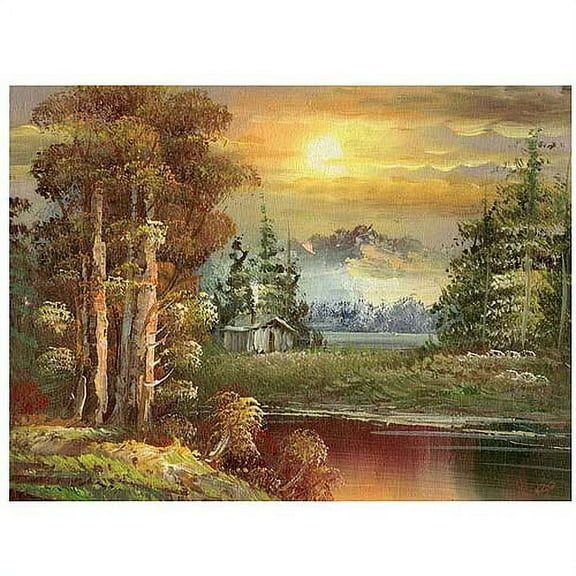 Trademark Fine Art "Sunset in Yellowstone" Canvas Art by Rio