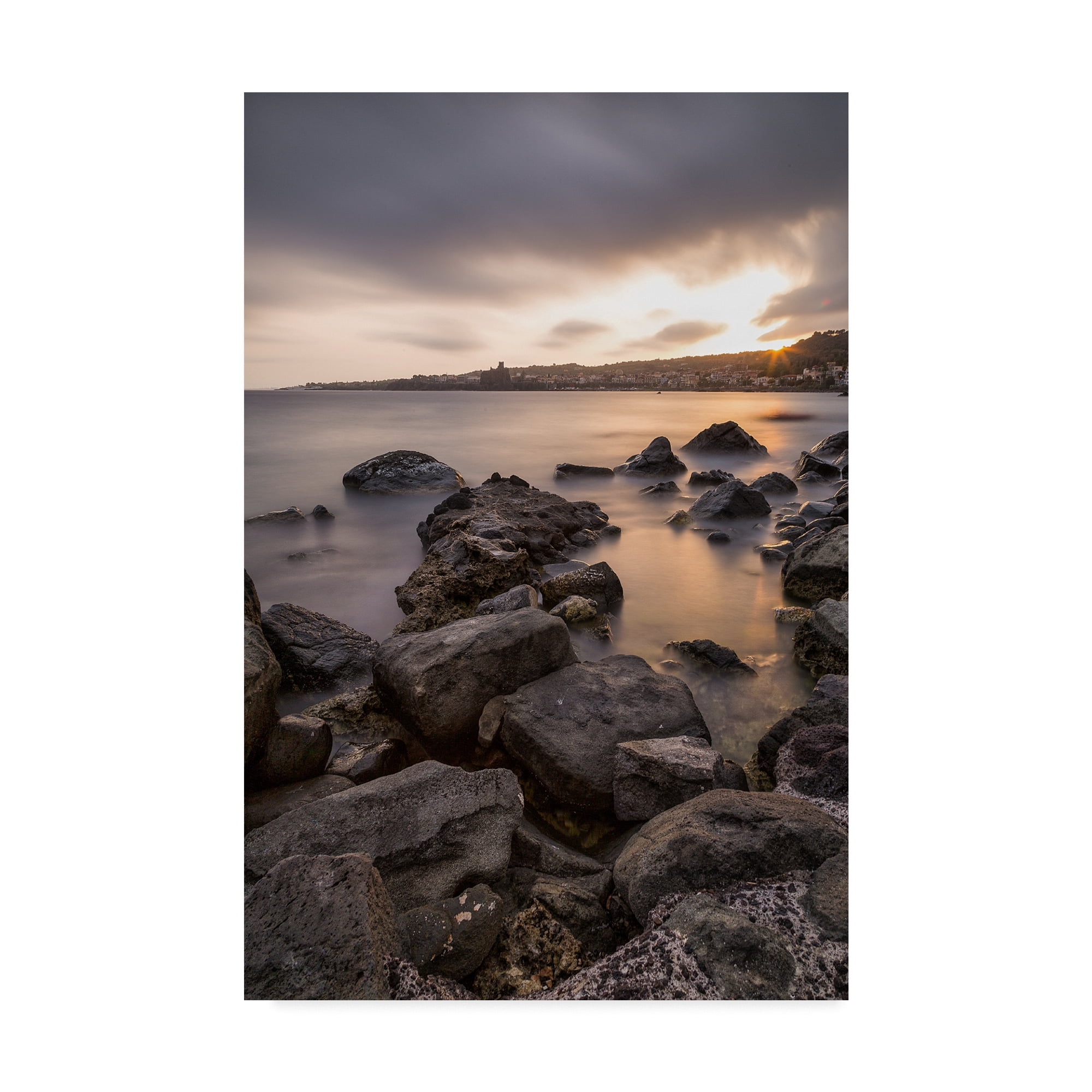Trademark Fine Art 'SunsetCoastline' Canvas Art by Giuseppe Torre