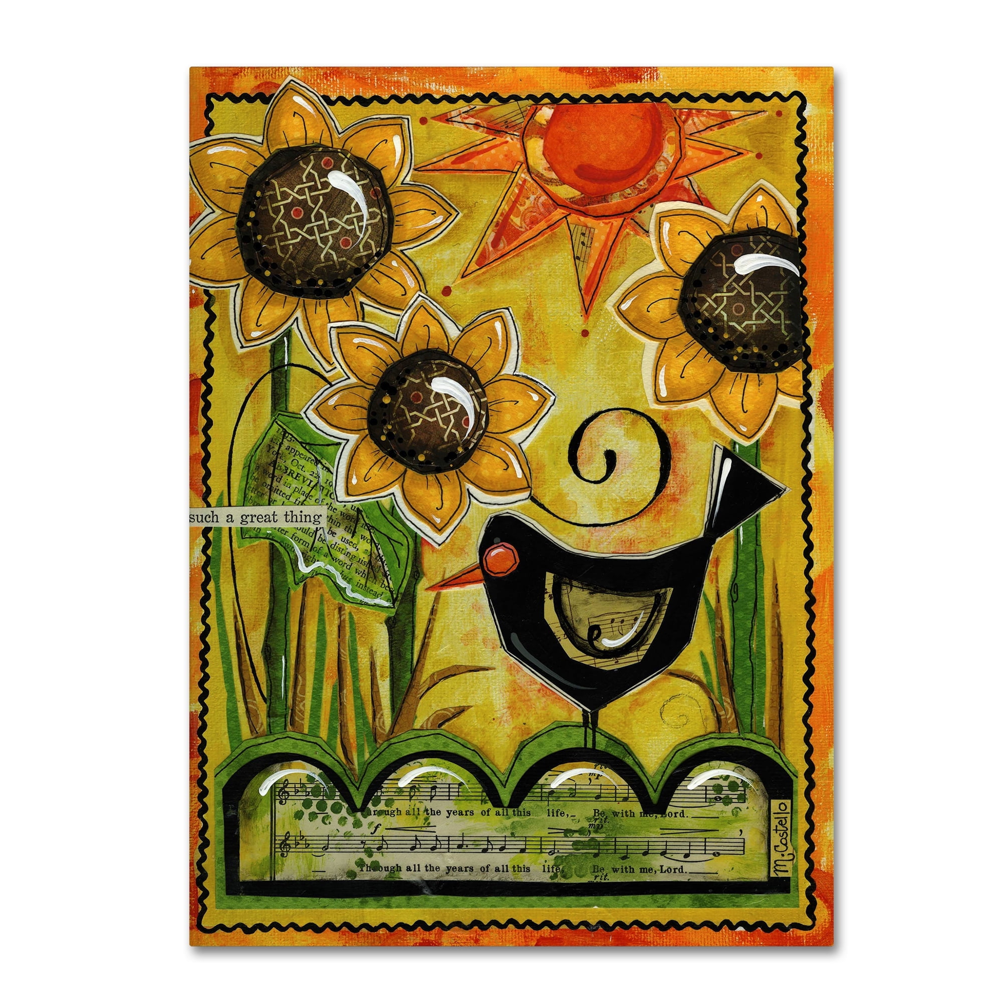 Trademark Fine Art 'Sunshine And Sunflowers' Canvas Art by Maureen Lisa Costello