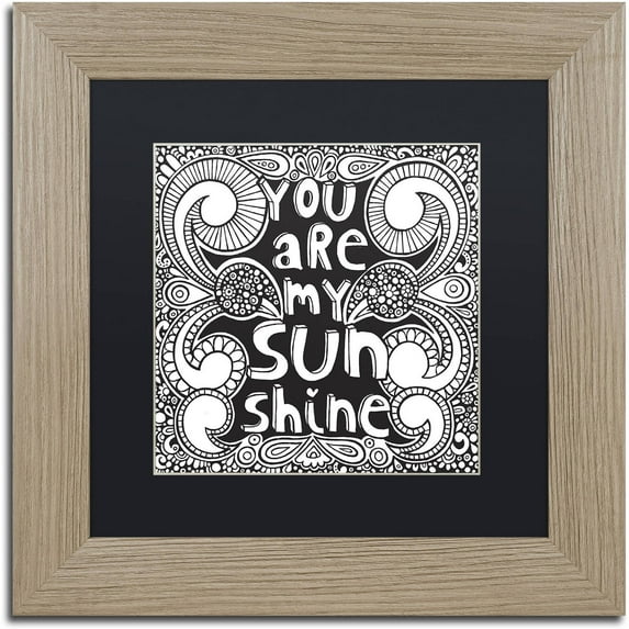 Trademark Fine Art "Sunshine" Canvas Art by Hello Angel, Black Matte, Birch Frame