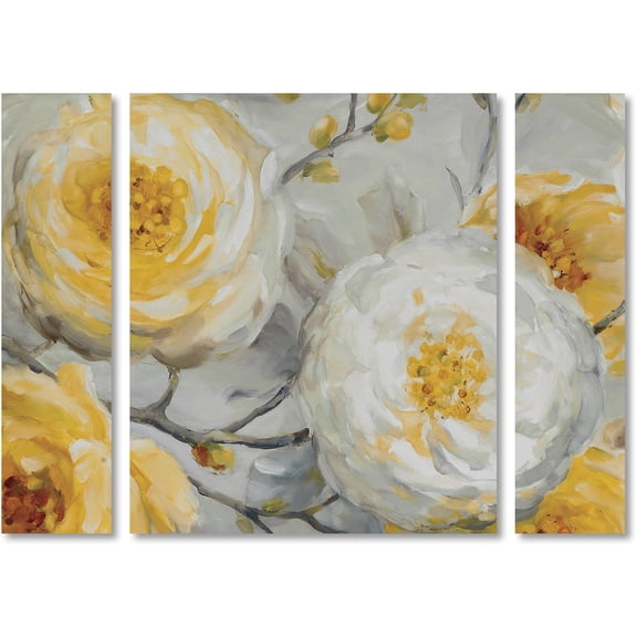 Trademark Fine Art "Sunshine" Canvas Art by Lisa Audit Three Panel Set