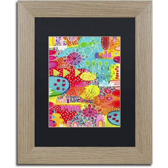 Trademark Fine Art "Sunshine and Lollipops" Canvas Art by Hello Angel, Black Matte, Birch Frame