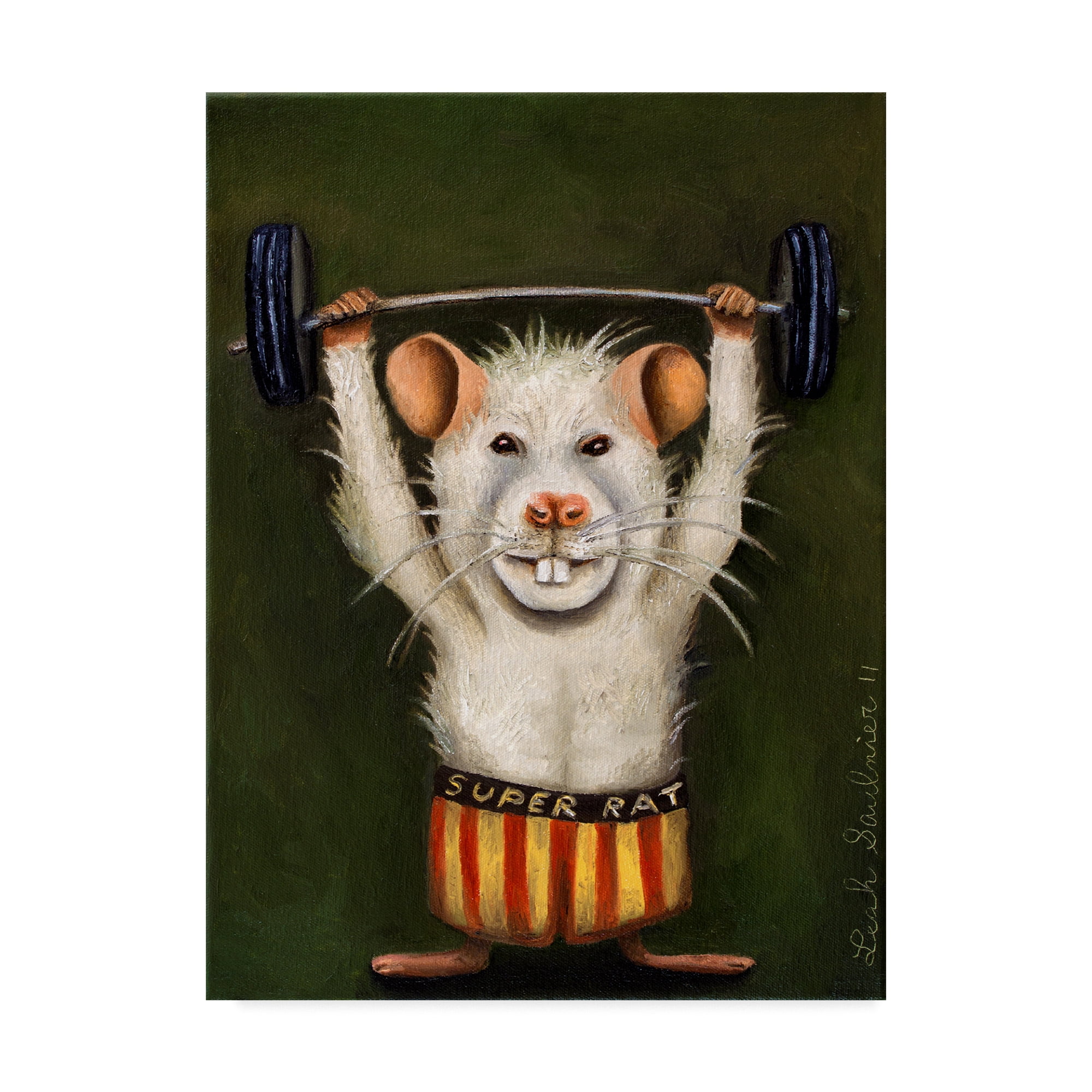 Trademark Fine Art 'Super Rat' Canvas Art by Leah Saulnier