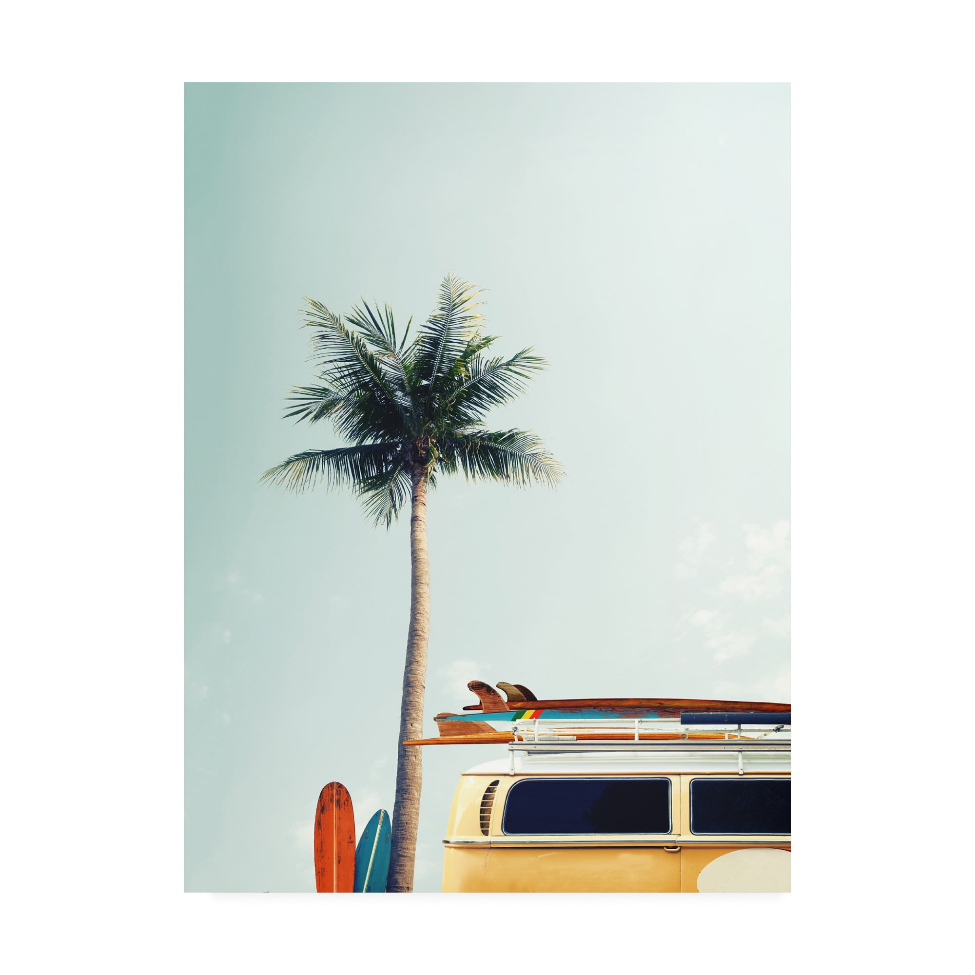 Trademark Fine Art 'Surf Bus Yellow Fabrikken' Canvas Art by Design Fabrikken