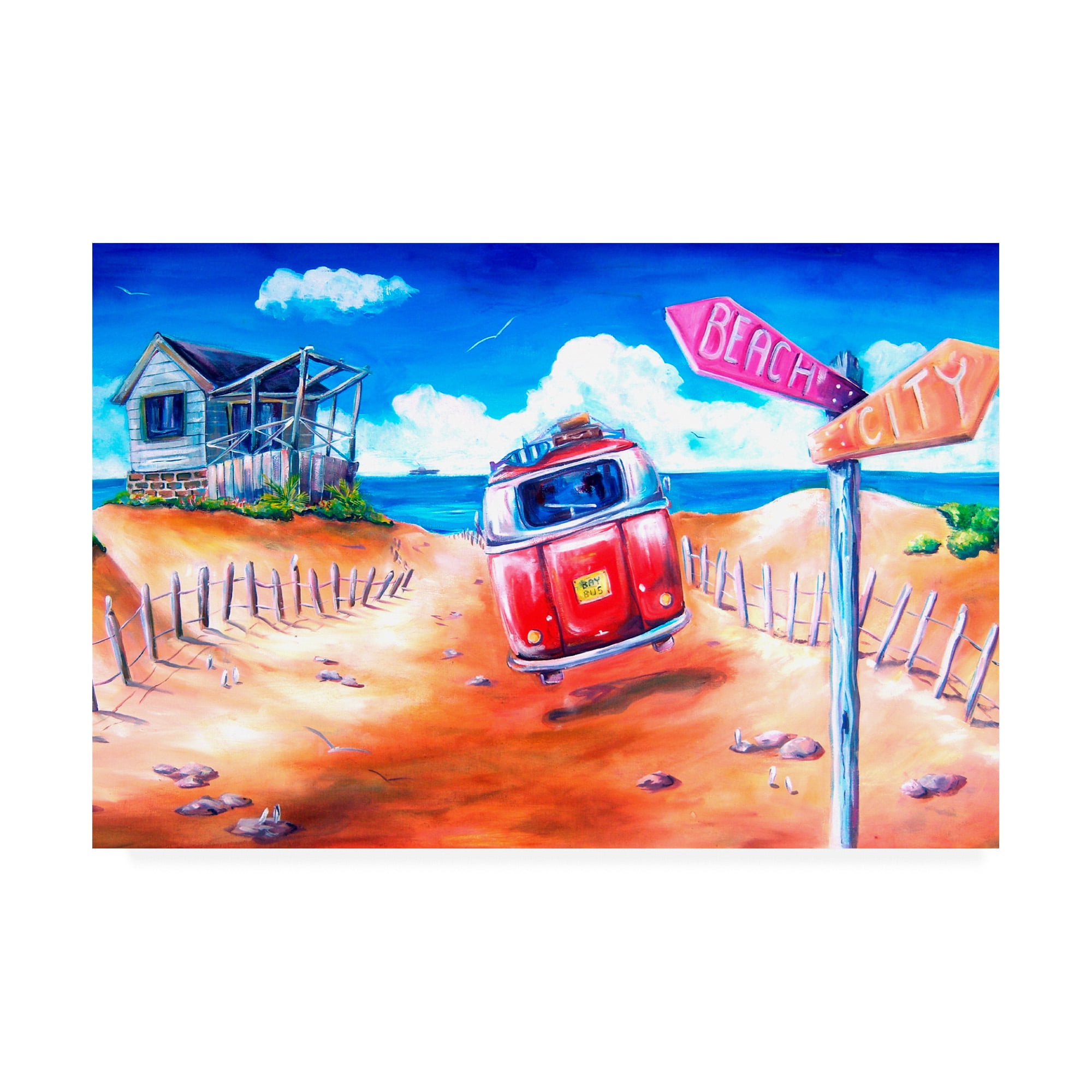 Trademark Fine Art 'Surf City Surf' Canvas Art by Deborah Broughton