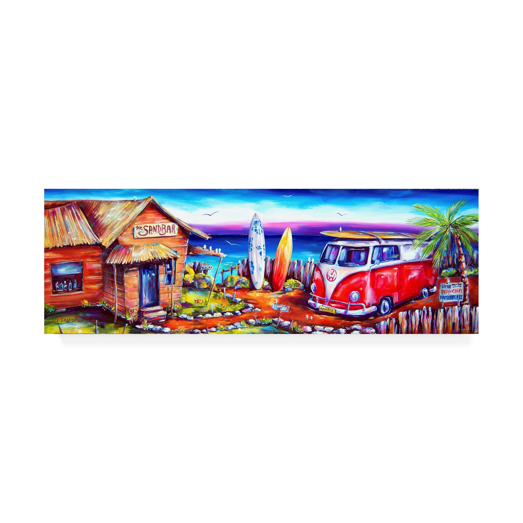 Trademark Fine Art 'Surf Sandbar' Canvas Art by Deborah Broughton