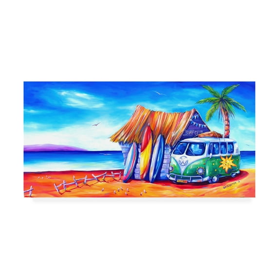 Trademark Fine Art 'Surf Surf club Panoramic' Canvas Art by Deborah Broughton