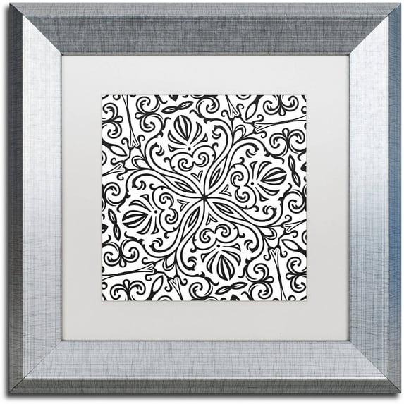 Trademark Fine Art "Suriah II" Canvas Art by Color Bakery White Matte, Silver Frame