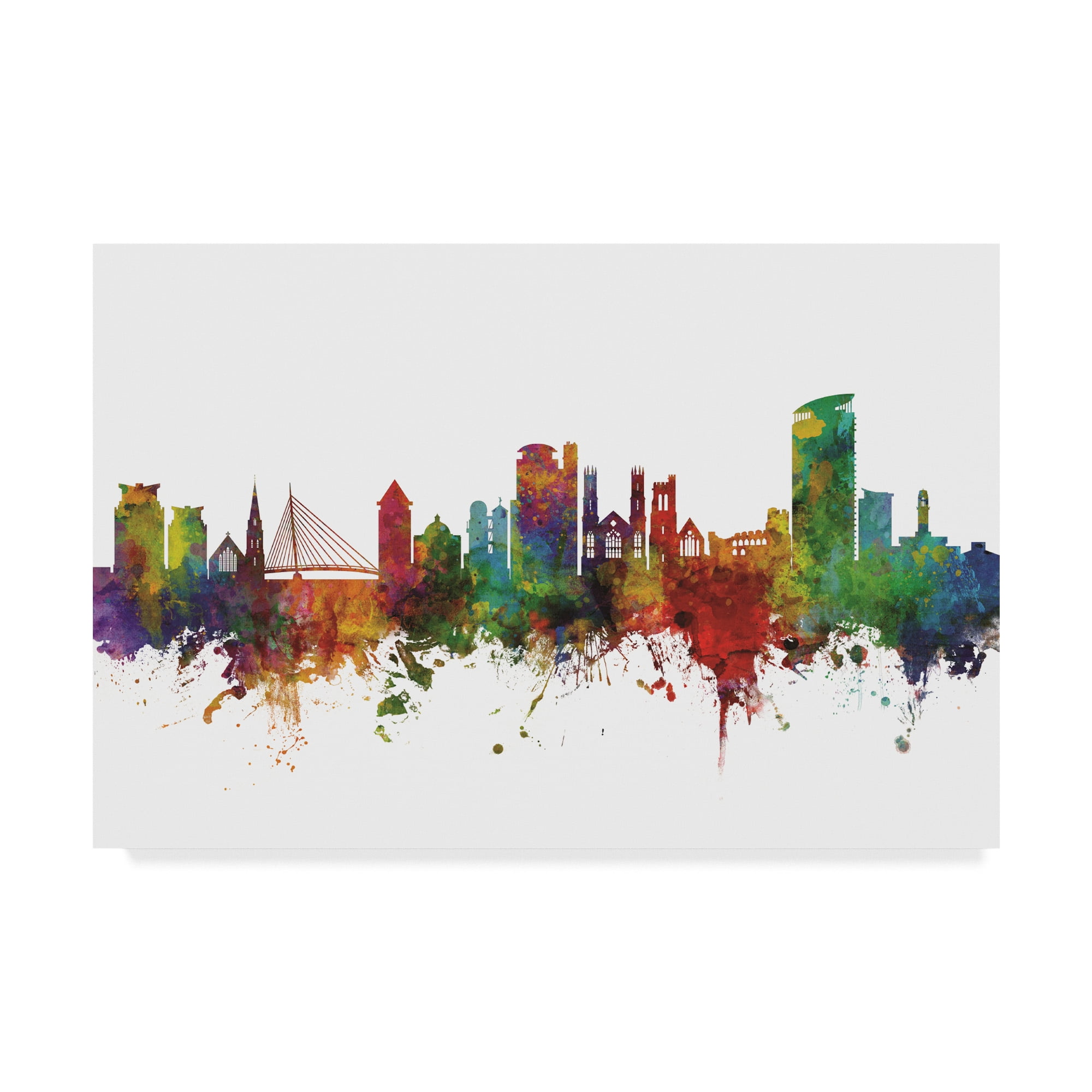 Trademark Fine Art 'Swansea Wales Skyline II' Canvas Art by Michael Tompsett