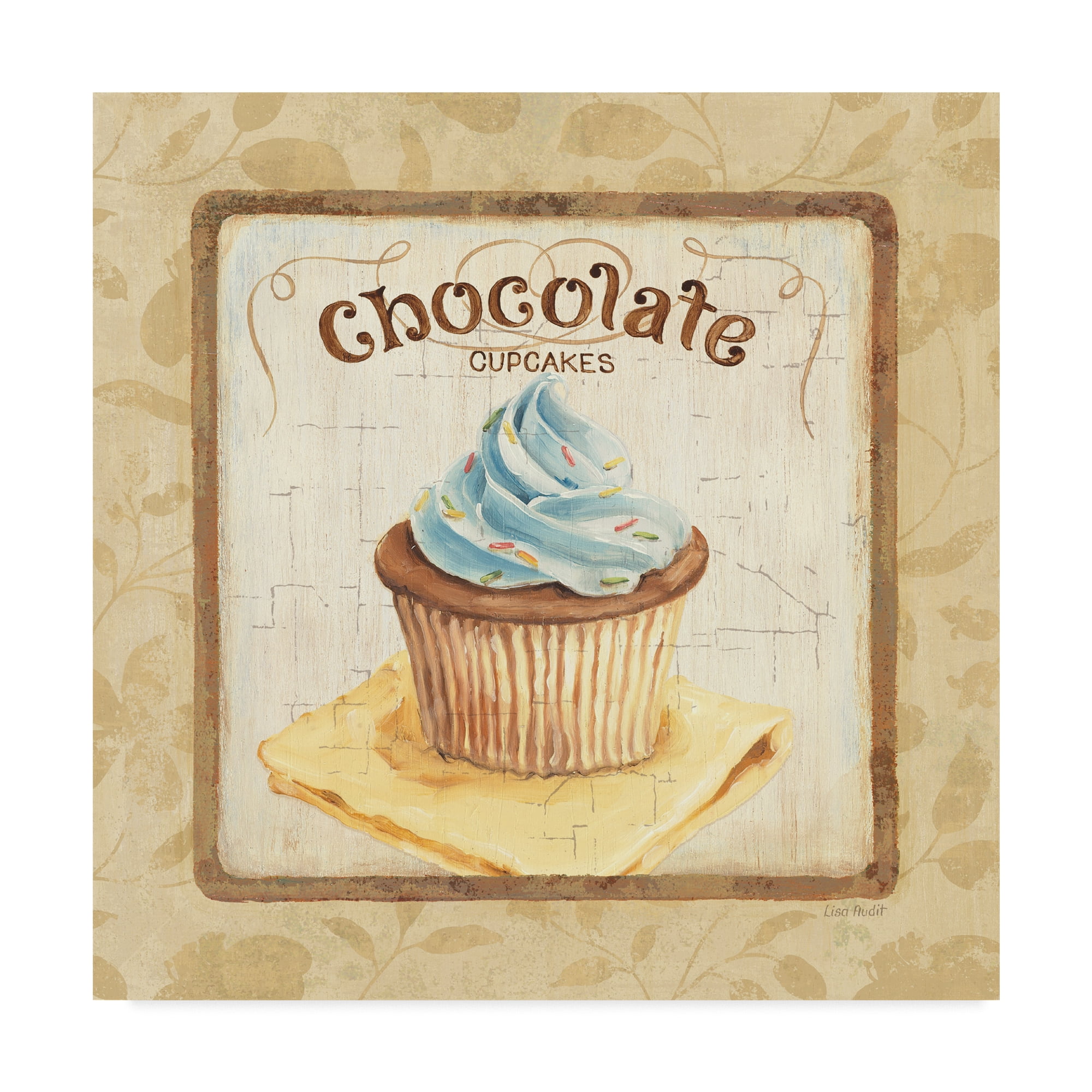Trademark Fine Art 'Sweet Cupcakes IV' Canvas Art by Lisa Audit