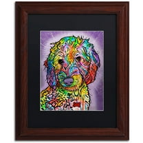 Trademark Fine Art "Sweet Poodle" Canvas Art by Dean Russo, Black Matte, Wood Frame