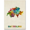 thumbnail image 1 of Trademark Fine Art "Switzerland Watercolor Map" Canvas Art by Michael Tompsett, 1 of 1
