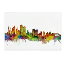 Trademark Fine Art "Sydney Australia Skyline" Canvas Art by Michael Tompsett