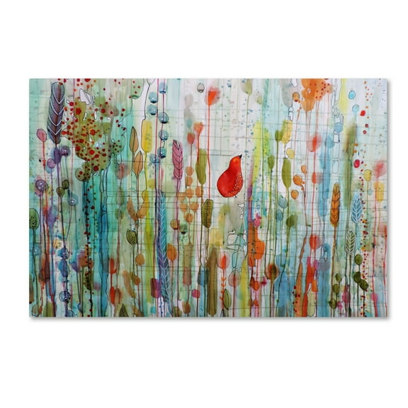 Trademark Fine Art Sylvie Demers Une Ame Dans Le Jardin Canvas Wall Art - 16x24
