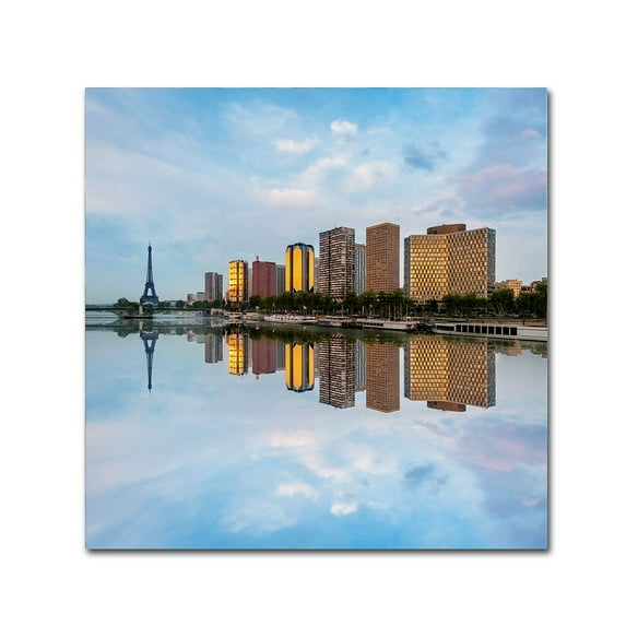 Trademark Fine Art "Symmetry of Paris" Canvas Art by Mathieu Rivrin