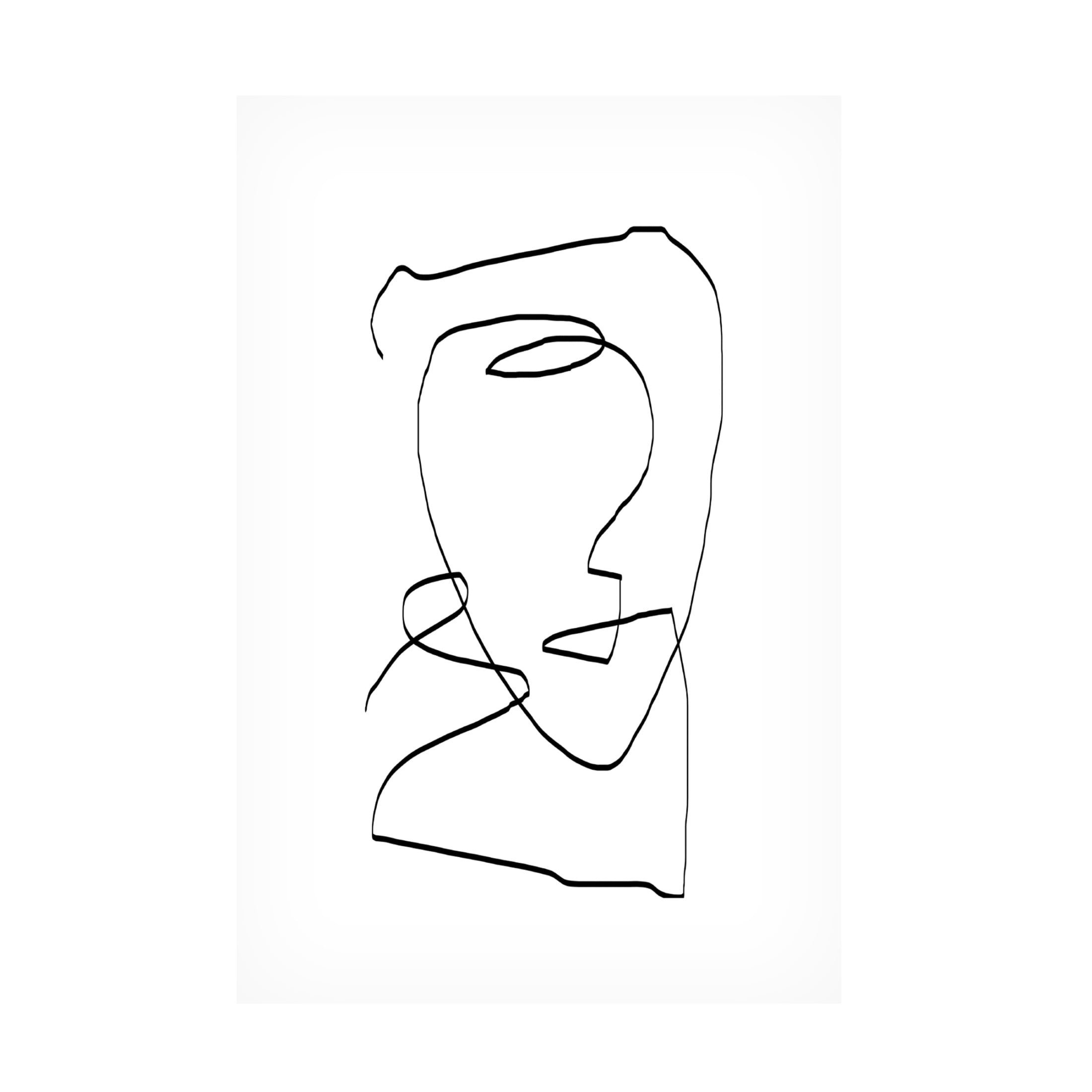 Trademark Fine Art THE MIUUS STUDIO Abstract Head No1 Canvas Wall Art