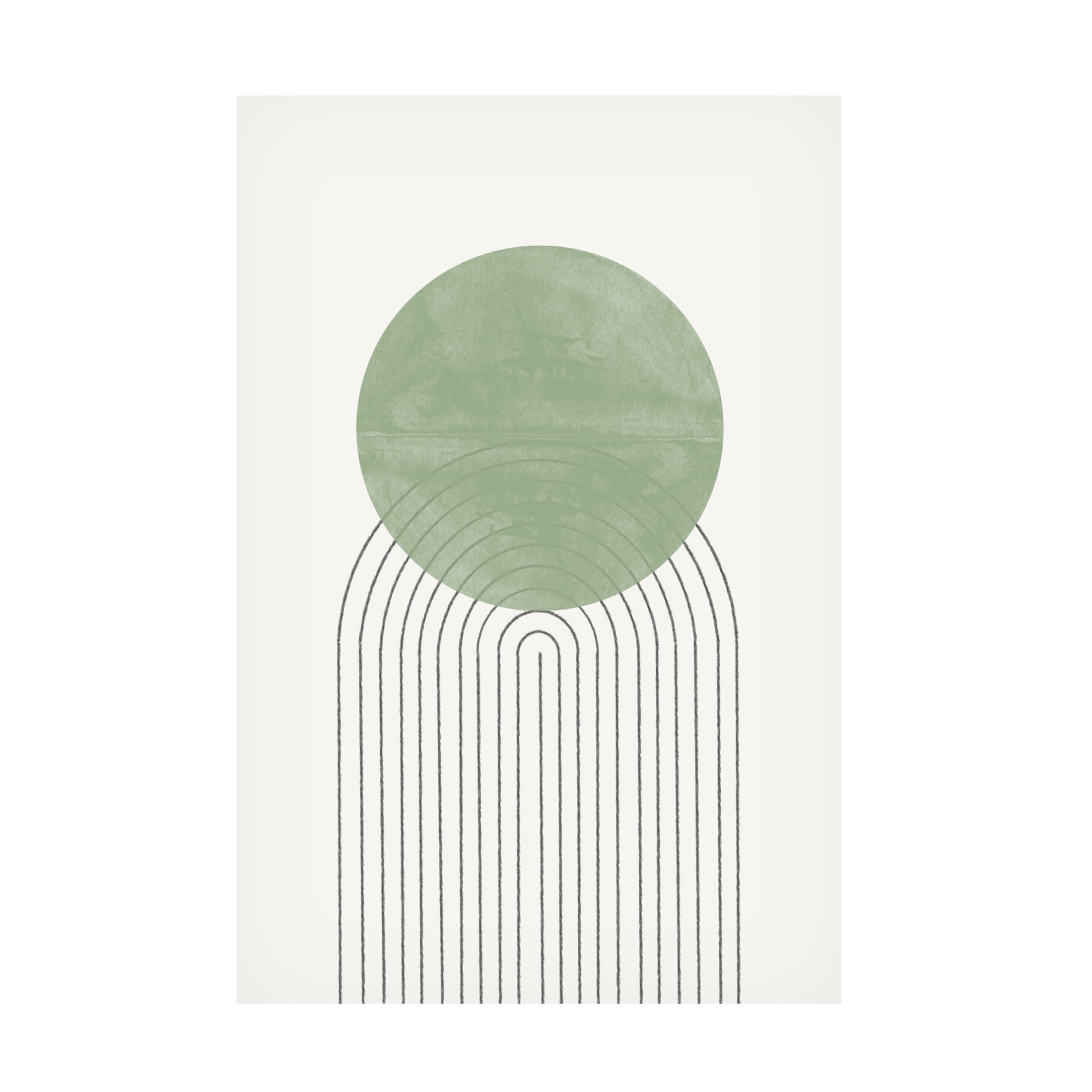 Trademark Fine Art THE MIUUS STUDIO Green Moon No1 Canvas Wall Art