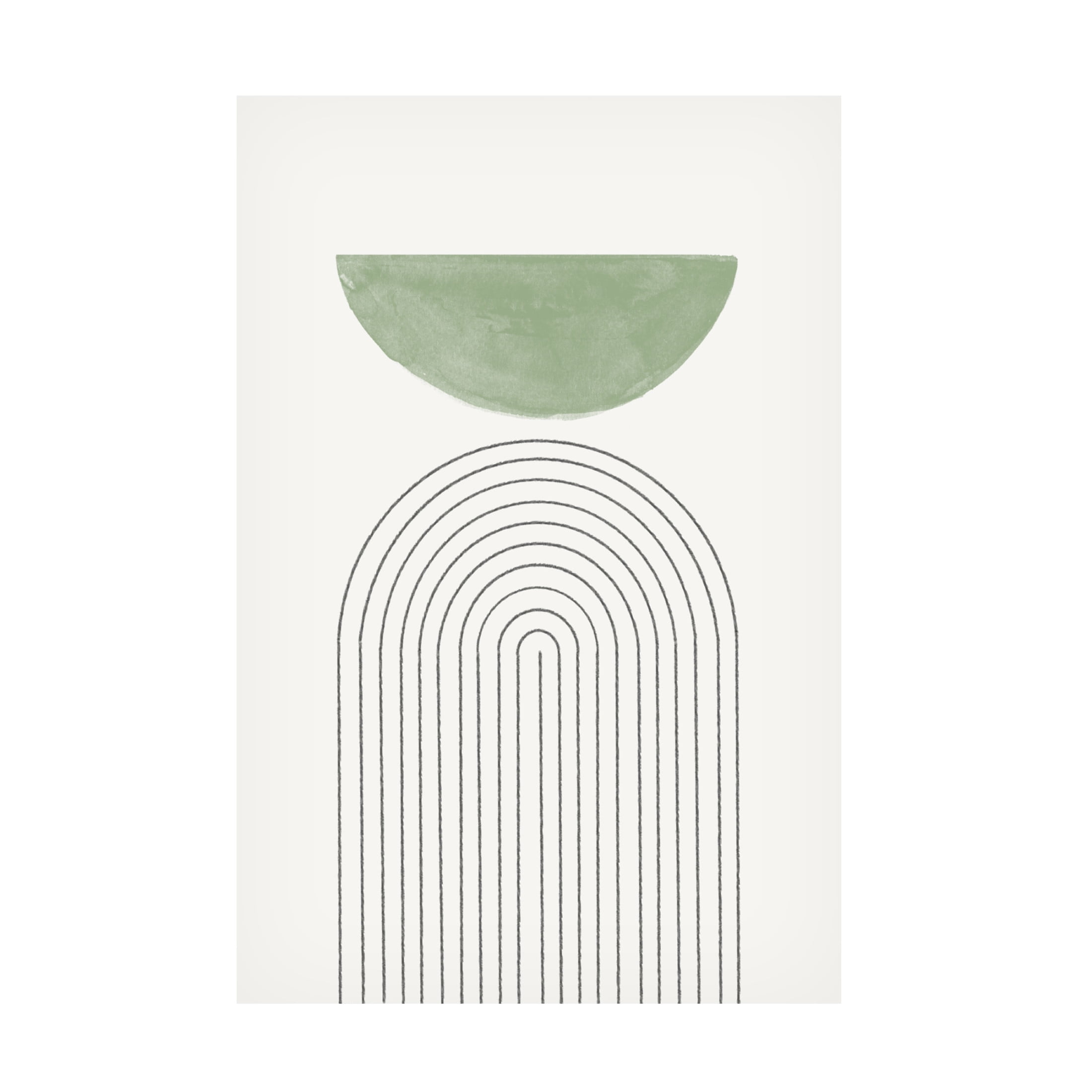 Trademark Fine Art THE MIUUS STUDIO Green Moon No3 Canvas Wall Art