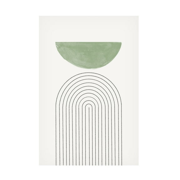 Trademark Fine Art THE MIUUS STUDIO Green Moon No3 Canvas Wall Art