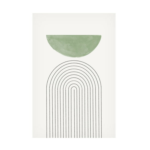 Trademark Fine Art THE MIUUS STUDIO Green Moon No3 Canvas Wall Art