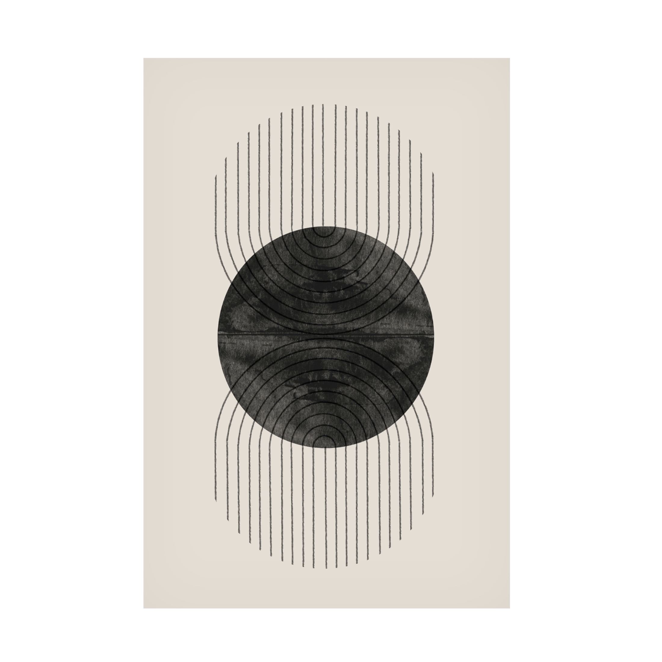 Trademark Fine Art THE MIUUS STUDIO Perfect Point Black Canvas Wall Art